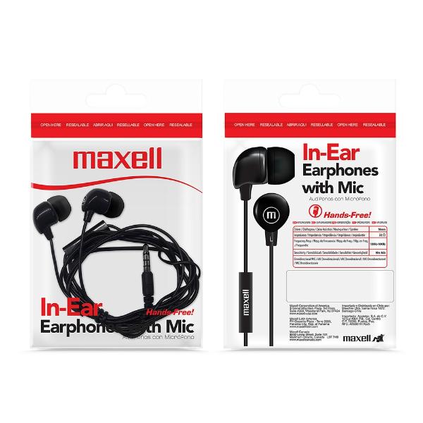 Maxell IN-BAX Earphone Black